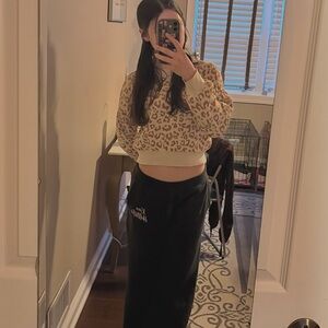 GAP Leopard Print Kids Sweater - Cream and Brown